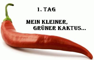 1. Tag 

Mein kleiner,
               grner Kaktus...